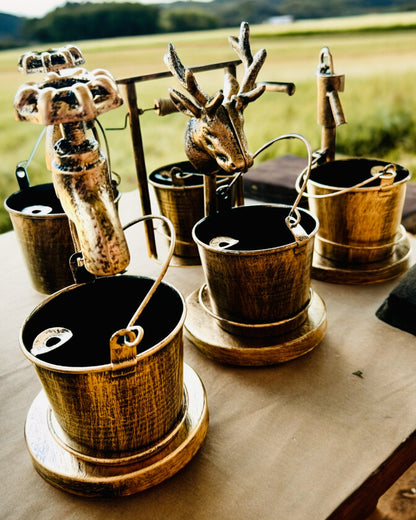 Stylový kovový popelník "Rustic Charm" 19-23 cm výška, 8 variant na výběr, gravírování na přání
