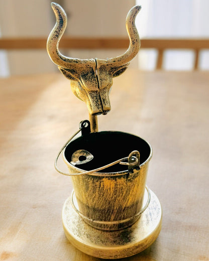 Stylový kovový popelník "Rustic Charm" 19-23 cm výška, 8 variant na výběr, gravírování na přání