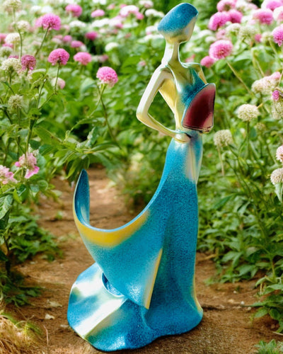 Elegantní stojan na láhev - Socha dámy - personalizace gravírováním, 2 varianty na výběr