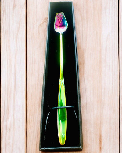 Personalizovaná růžová lžička s možností gravírování jako dárek - 3 barevné varianty na výběr