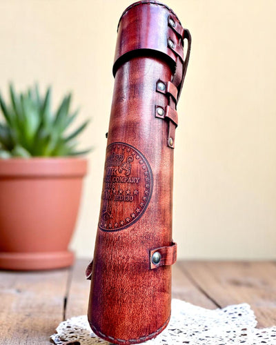 Královský dalekohled „Voyager 1818” – Exkluzivní, mosazný, 83 cm, ručně vyrobený, pouzdro z přírodní kůže – Sběratelská edice, personalizace gravírováním jako dárek