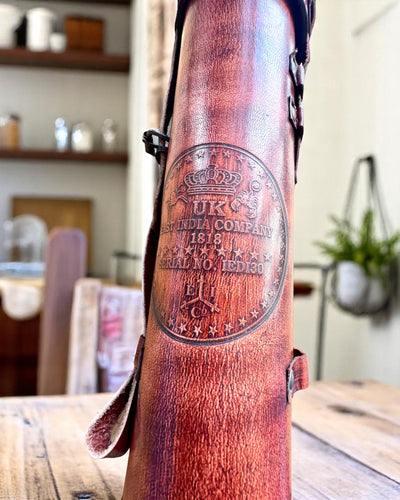 Královský dalekohled „Voyager 1818” – Exkluzivní, mosazný, 83 cm, ručně vyrobený, pouzdro z přírodní kůže – Sběratelská edice, personalizace gravírováním jako dárek