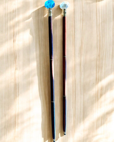 Hůl na procházky "Diamant v bronzu" - Dřevěná Ručně vyrobená, možnost gravírování