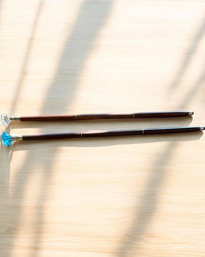 Hůl na procházky "Diamant v bronzu" - Dřevěná Ručně vyrobená, možnost gravírování