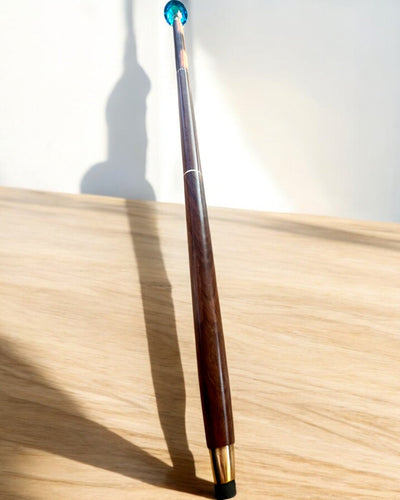 Hůl na procházky "Diamant v bronzu" - Dřevěná Ručně vyrobená, možnost gravírování