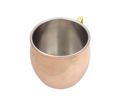 Měděný hrnek z nerezové oceli 304 - Objem 500ml pokrytý vrstvou mědi - MM7012