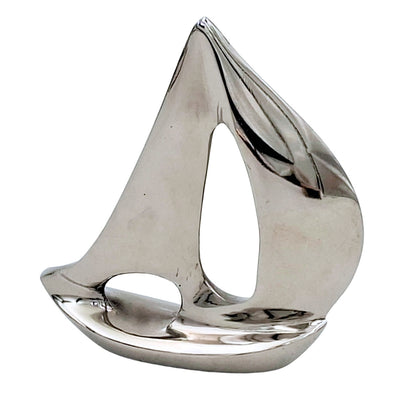 Elegancki Srebrny Jacht Aluminiowy 12,5 cm z Możliwością Graweru