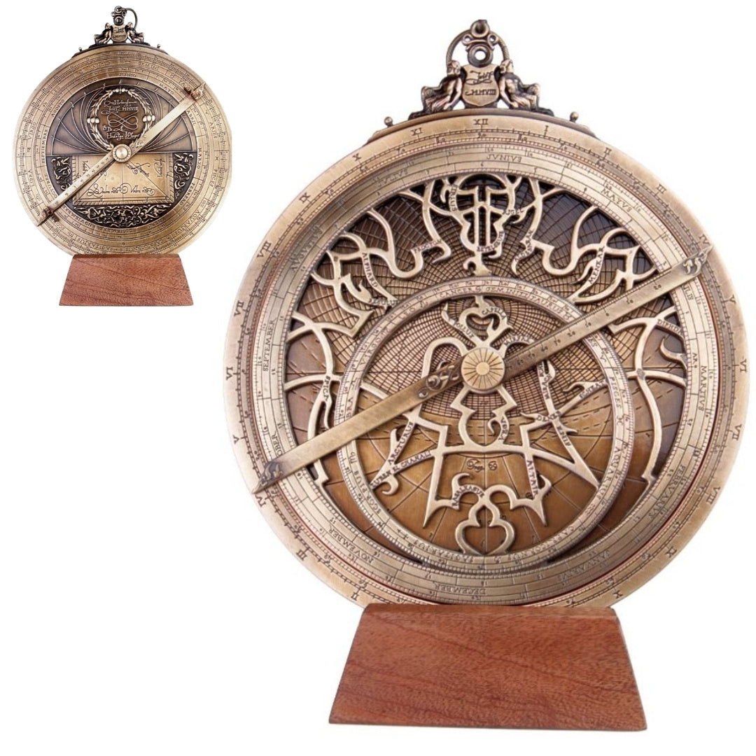 Velké evropské astrolábium - průměr 20 cm - prémiový dárek pro astronoma nebo námořníka - H35