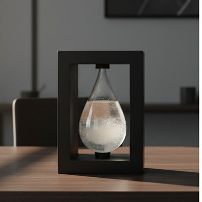 Barometr Burzowy Fitzroya w Oprawie Drewnianej - Kropla Storm Glass – BAW1