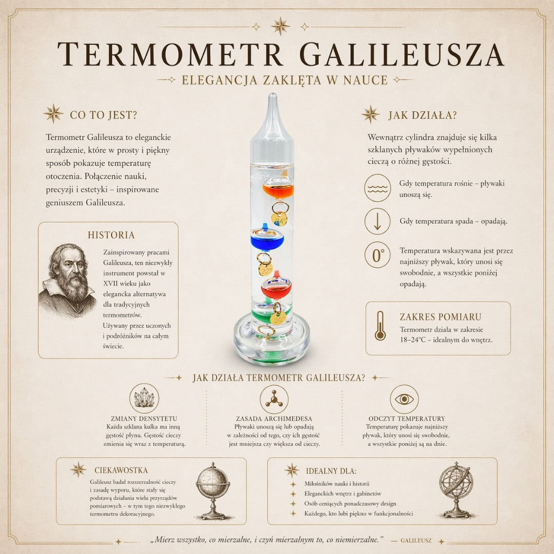 Termometr Galileusza Galileo – Prezent Naukowy – GA10