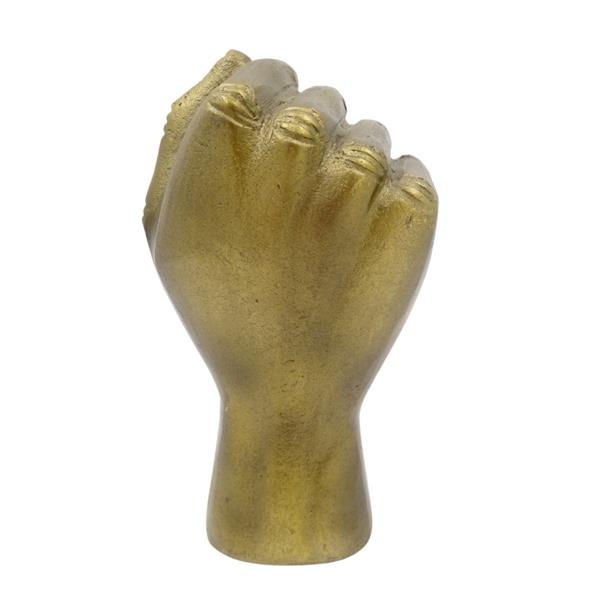 Dekorativní figurka zaťatá pěst, hliník 18cm - 20755-18