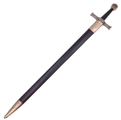 Ocelový rytířský meč 84 cm v pochvě - replika - SW-114