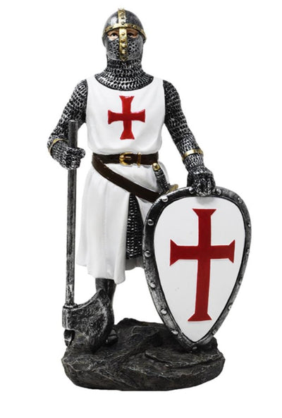 Figurka templářského rytíře 18,5 cm – polyresin – MC-23134