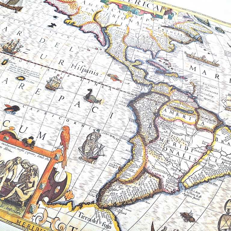 Mapa Ameriky 1628r. - J. Hondius reprint - M1628