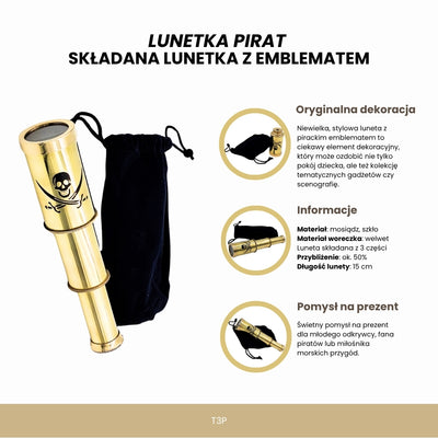 Lunetka Pirat – Luneta dla Pirata – Składana Lunetka z Emblematem