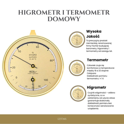 Higrometr Termometr Domowy Premium - Fischer - 123TMS