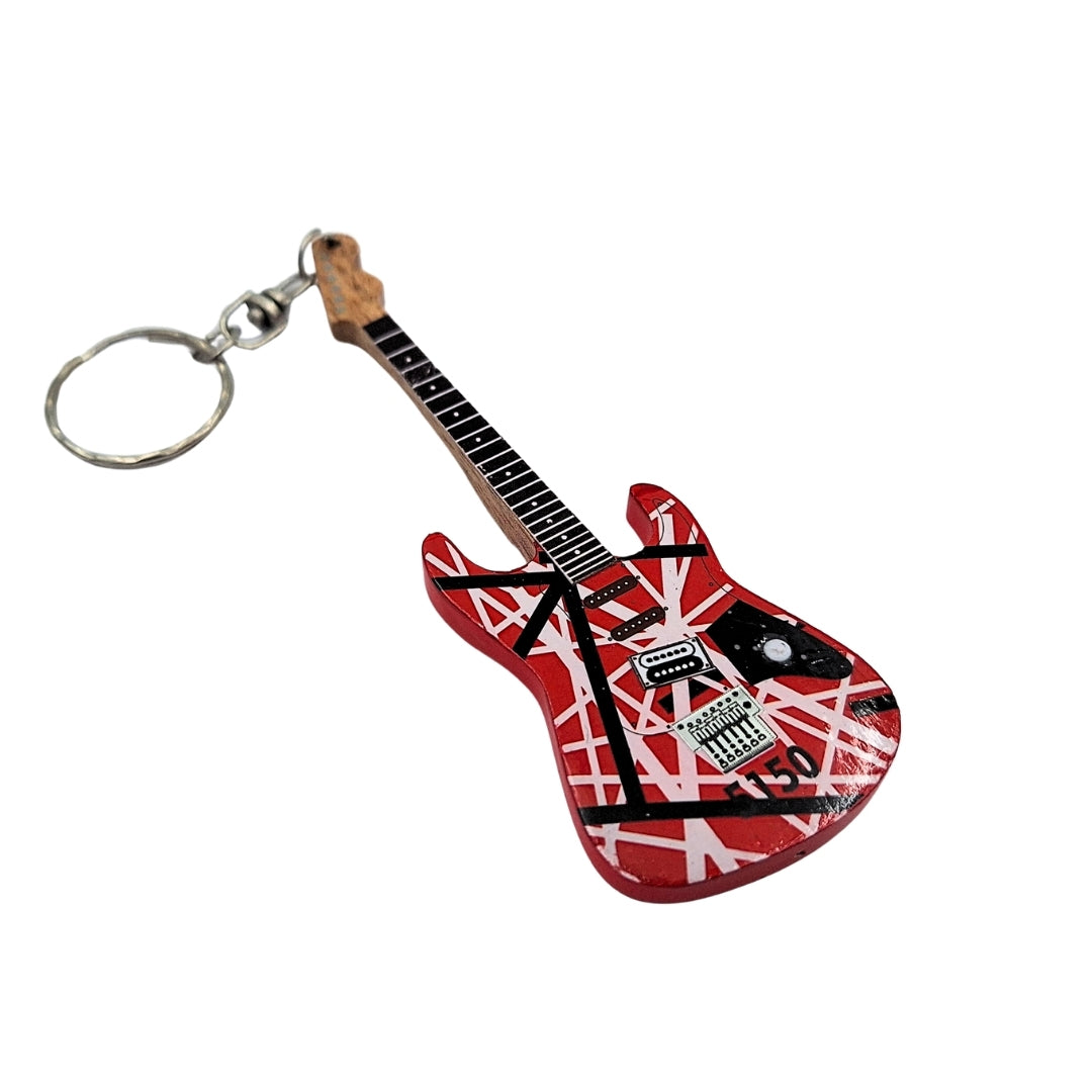 Přívěsek na klíče – kytara Van Halen – přívěsek pro fanoušky rocku – EGK-1167