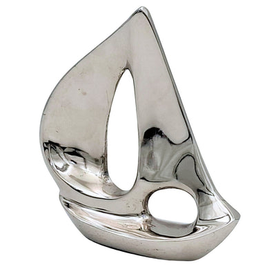 Elegancki Srebrny Jacht Aluminiowy 12,5 cm z Możliwością Graweru