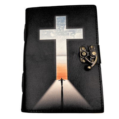 Notes Skórzany Krzyż Religijny - 200 stron - AH15