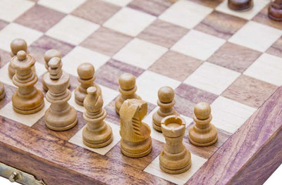 Dřevěné magnetické šachy - strategická hra - G201Z