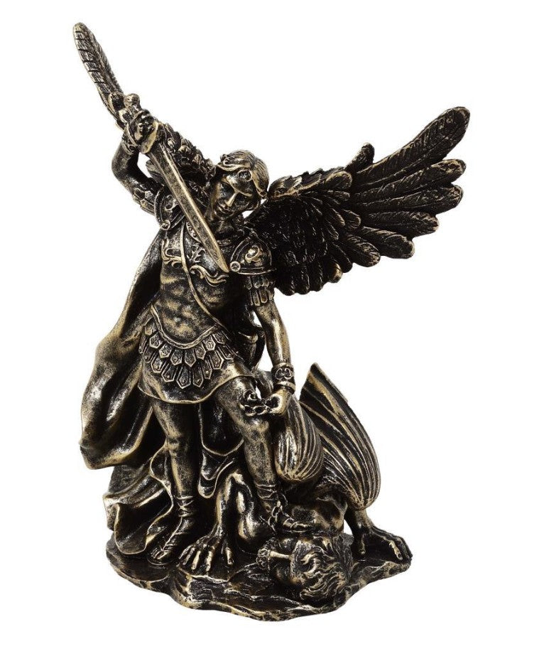 Figurka Svatý Michael bojující s drakem - polyresin - MC-23146
