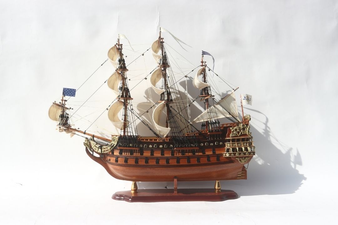 Luxusní model plachetnice Soleil Royal 65cm - SOL6 s možností personalizace gravírováním