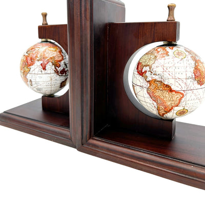 Bookend Podpórki do Książek Globusy - Prezent dla Podróżnika - NC2677C