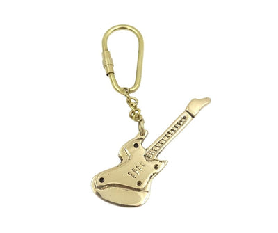 Mosiężny Brelok do Kluczy Gitara w Eleganckim Pudełku – Prezent dla Gitarzysty - KRT21A
