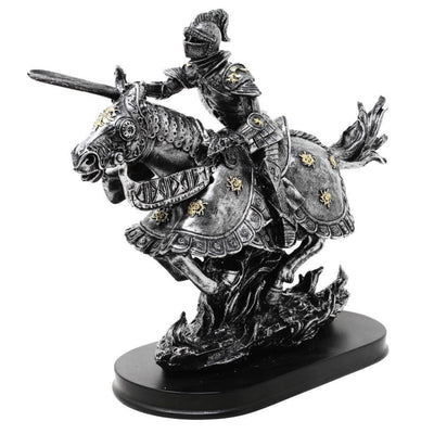 Figurka rytíř na koni 31cm – ručně malovaný polyresin – MC-23152
