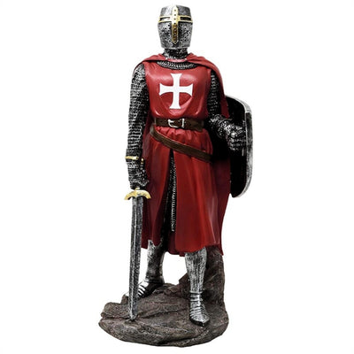 Figurka křižáckého rytíře z polyresinu, 30 cm, s možností personalizace rytinou