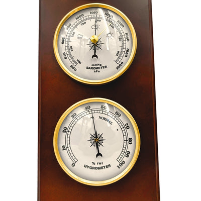 Elegantní meteorologická stanice – barometr teploměr vlhkoměr 36cm retro - YG336