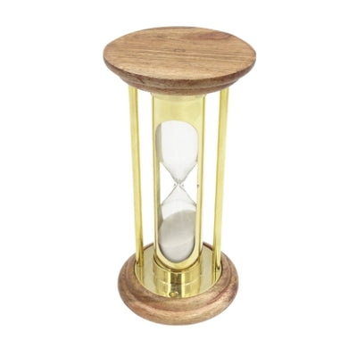 Klepsydra Mosiężna Drewniana 5 min Styl Retro - NC3031