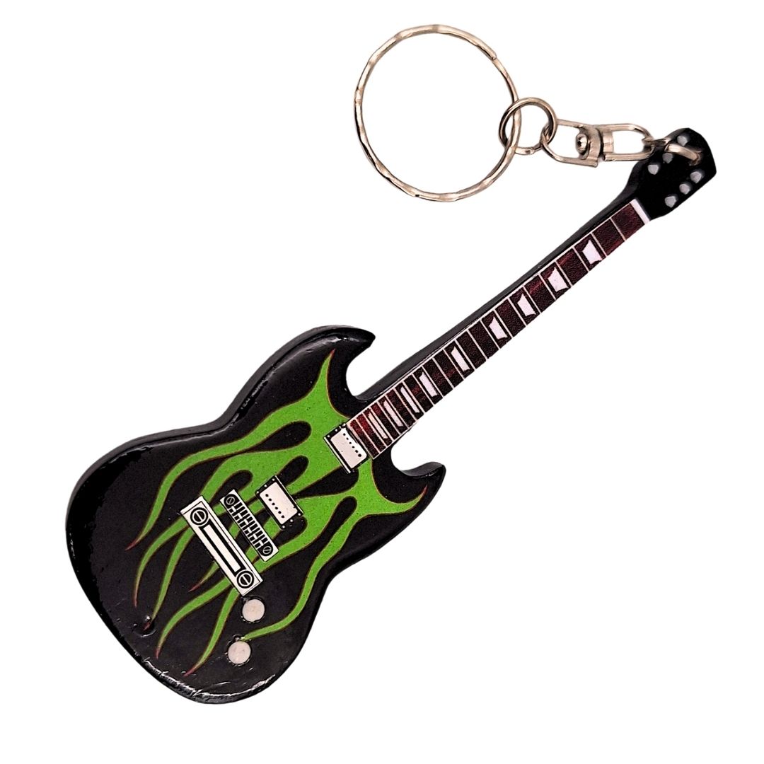 Dřevěný přívěsek na klíče kytara Metallica James Hetfield Grynch Heavy Metal – EGK-1211