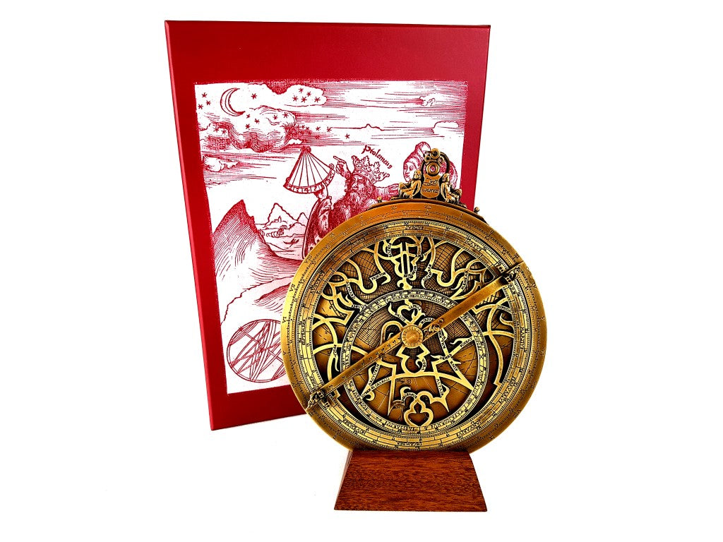 Wielkie mosiężne astrolabium Rojas– średnica 20 cm – reprodukcja – H34