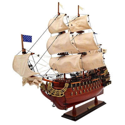 Model Żaglowca Soleil Royal Złożony 46 cm - Ręcznie Wykonany z Drewna Egzotycznego z Możliwością Personalizacji Grawerem