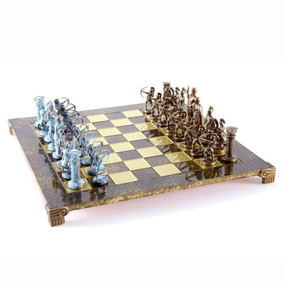 Szachy Mosiężne Łucznicy Duże 44x44cm - Luksusowy Prezent - S10BBRO