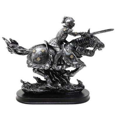 Figurka rytíř na koni 31cm – ručně malovaný polyresin – MC-23152