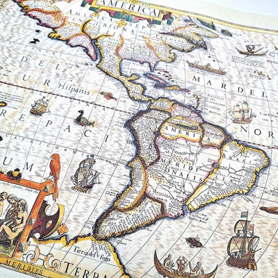Mapa Ameriky 1628r. - J. Hondius reprint - M1628