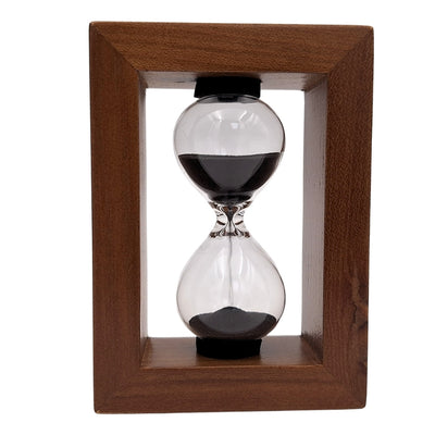 Přesýpací hodiny 3 minuty v dřevěném rámu - elegantní dekorace – M123