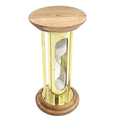 Klepsydra Mosiężna Drewniana 5 min Styl Retro - NC3031
