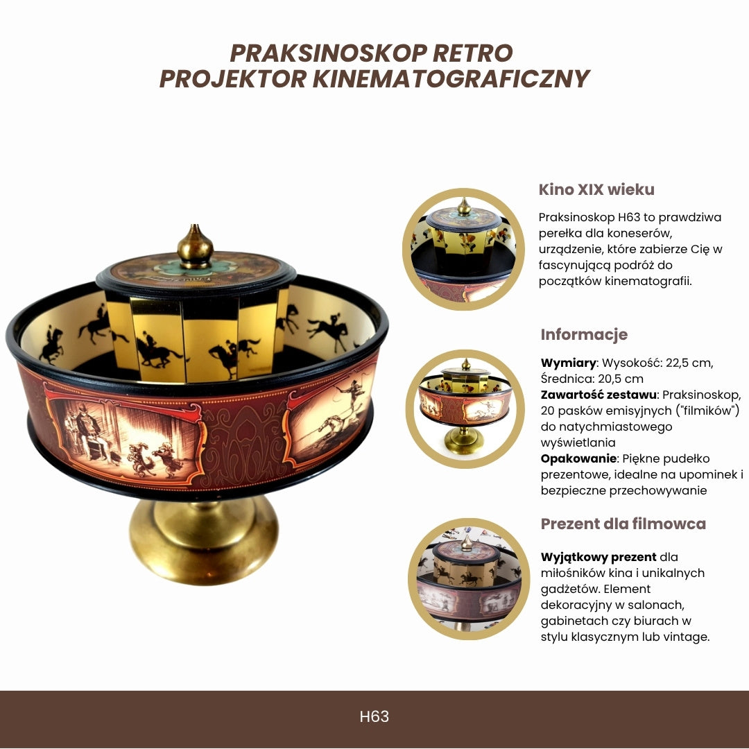 Retro praxinoskop – kinematografický projektor - H63