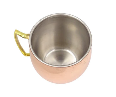Měděný hrnek z nerezové oceli 304 - Objem 500ml pokrytý vrstvou mědi - MM7012