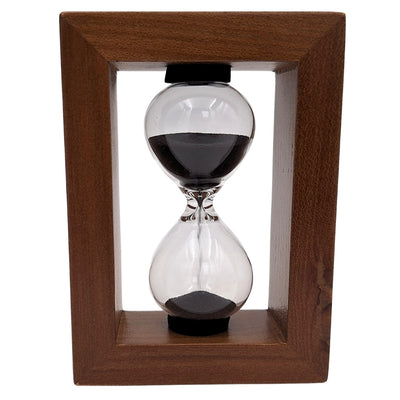Přesýpací hodiny 3 minuty v dřevěném rámu - elegantní dekorace – M123