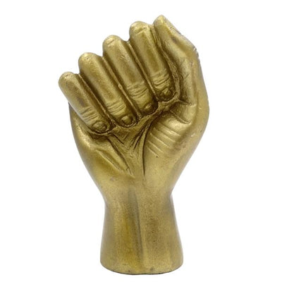 Dekorativní figurka zaťatá pěst, hliník 18cm - 20755-18