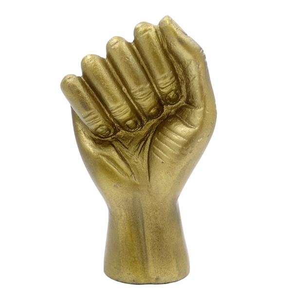 Dekorativní figurka zaťatá pěst, hliník 18cm - 20755-18