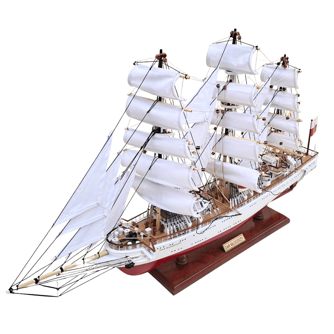 Exkluzivní model plachetnice Dar Młodzieży XXL 71 cm s možností personalizace gravírováním