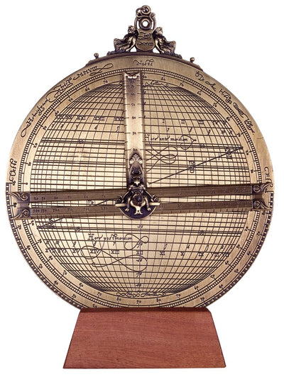Wielkie mosiężne astrolabium Rojas– średnica 20 cm – reprodukcja – H34