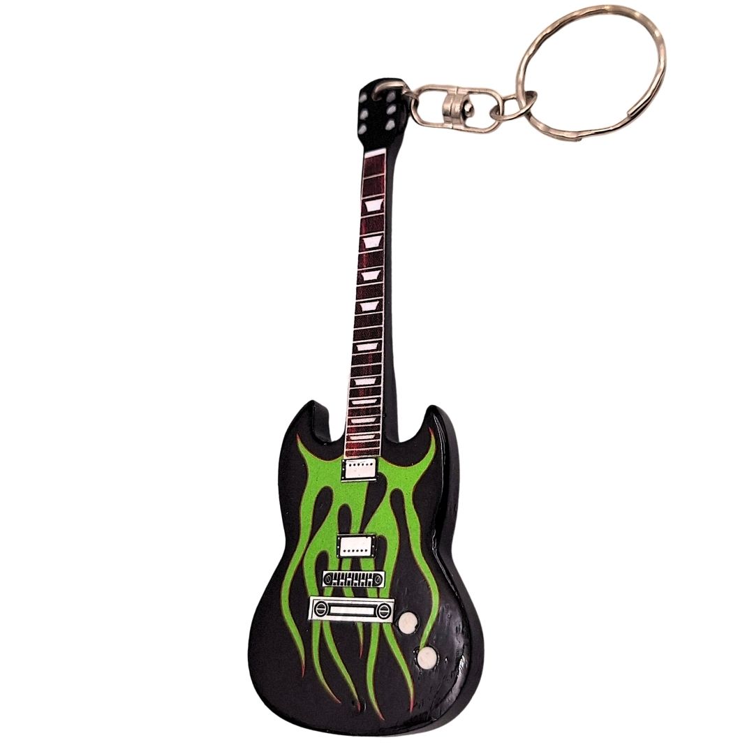 Dřevěný přívěsek na klíče kytara Metallica James Hetfield Grynch Heavy Metal – EGK-1211