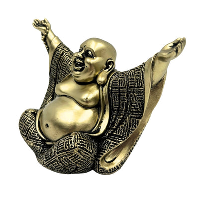 Figurka Buddy – Radosny Budda – Złota Dekoracja - 4406FJH
