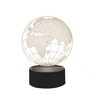 Lampka LED - Globus - 7 różnych kolorów - USB - P108